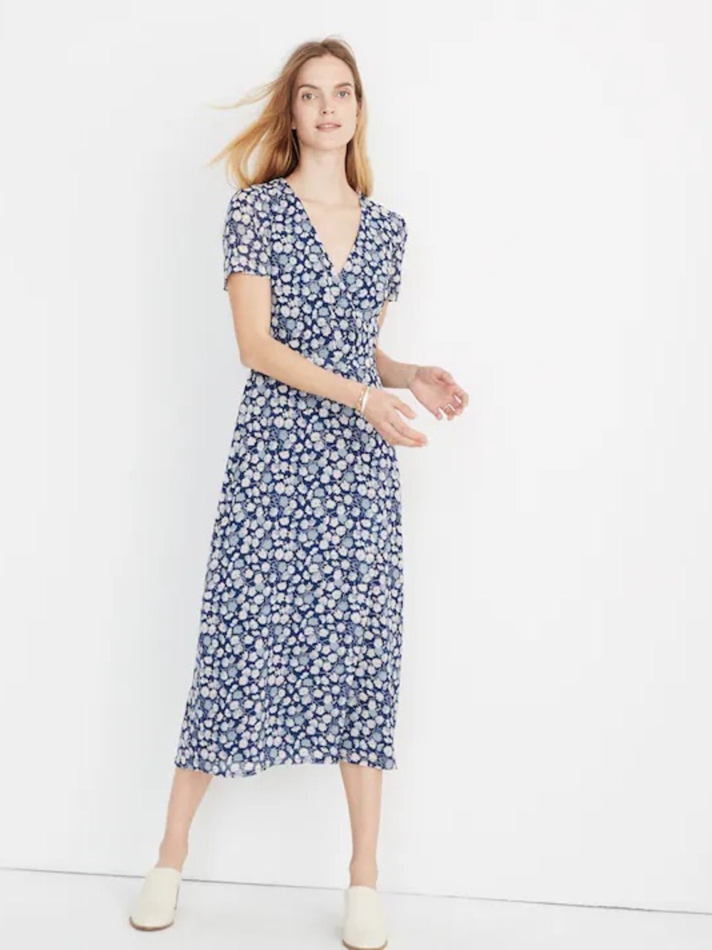 Madewell | Wrap-Front Midi Dress in French Floral
